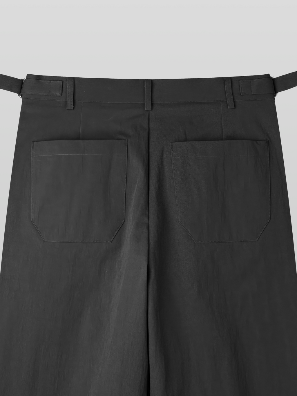 Side-Buckle Pleated Pants