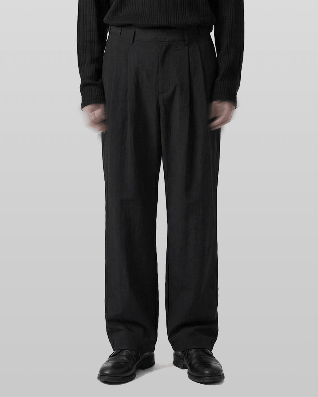 Side-Buckle Pleated Pants