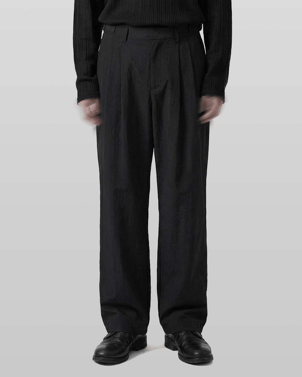 Side-Buckle Pleated Pants