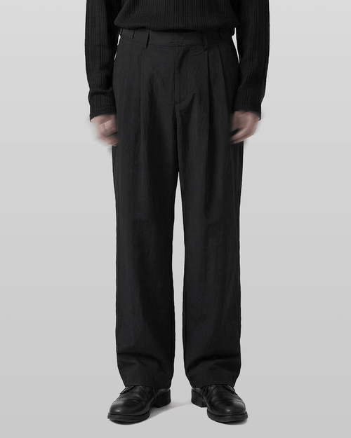 Side-Buckle Pleated Pants
