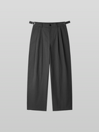Pleated Pants Charcoal front - cleanfit minimal - UNPROVEN