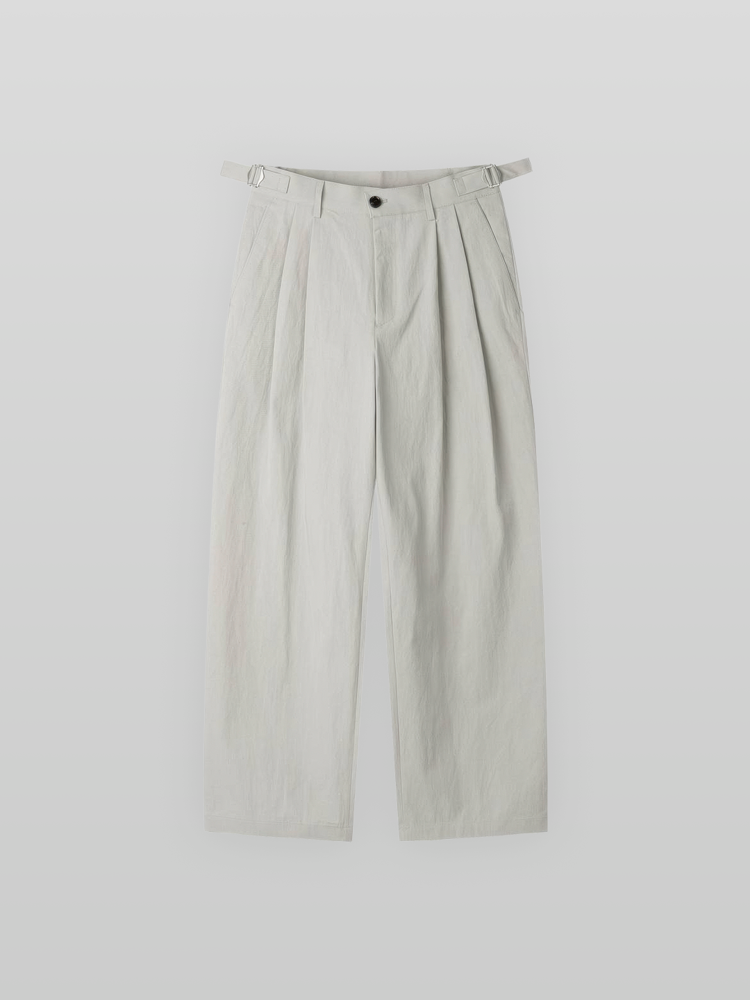 Side-Buckle Pleated Pants