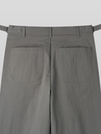 Pleated Pants Olive-Gray front - cleanfit minimal - UNPROVEN