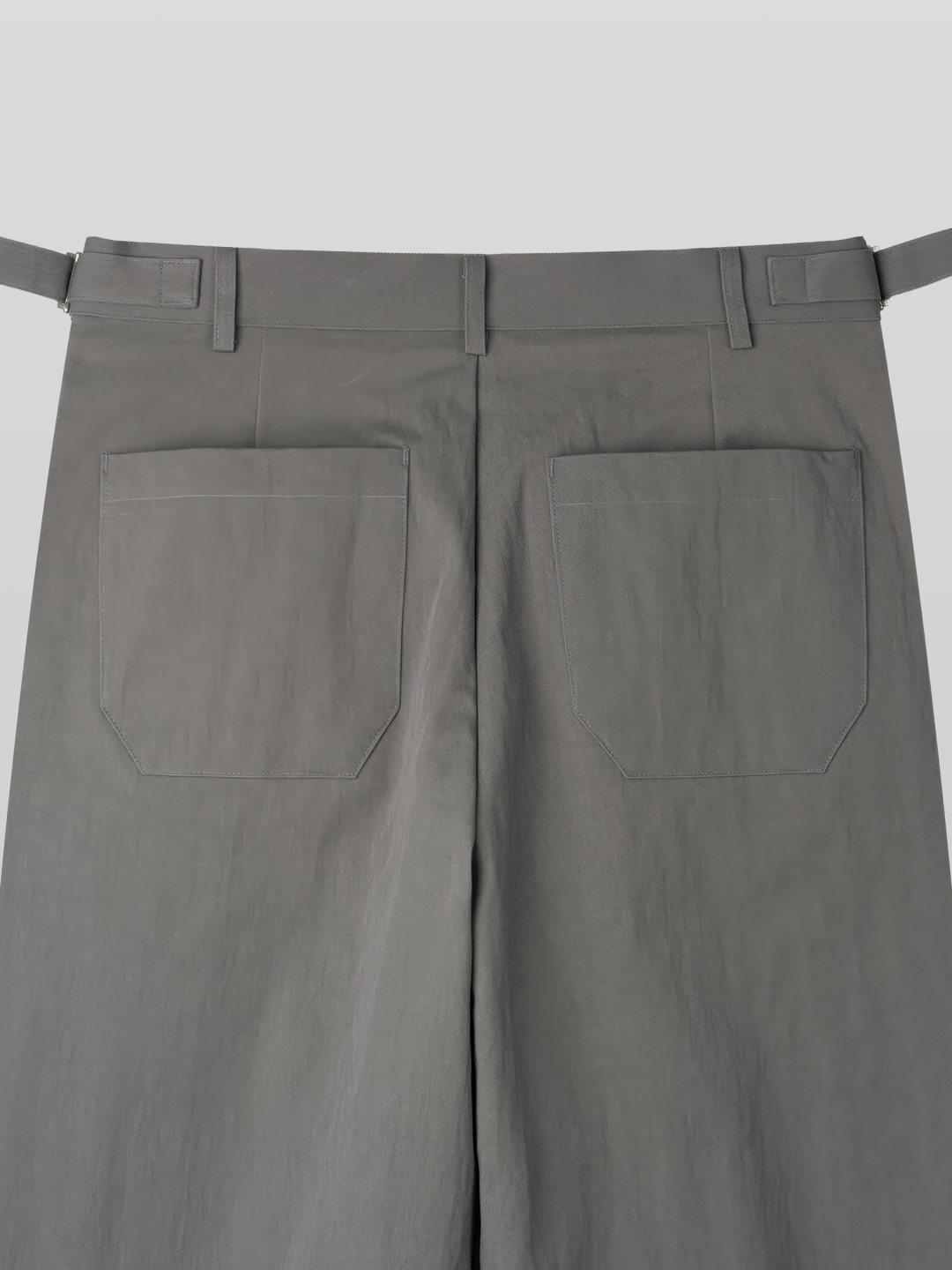Side-Buckle Pleated Pants