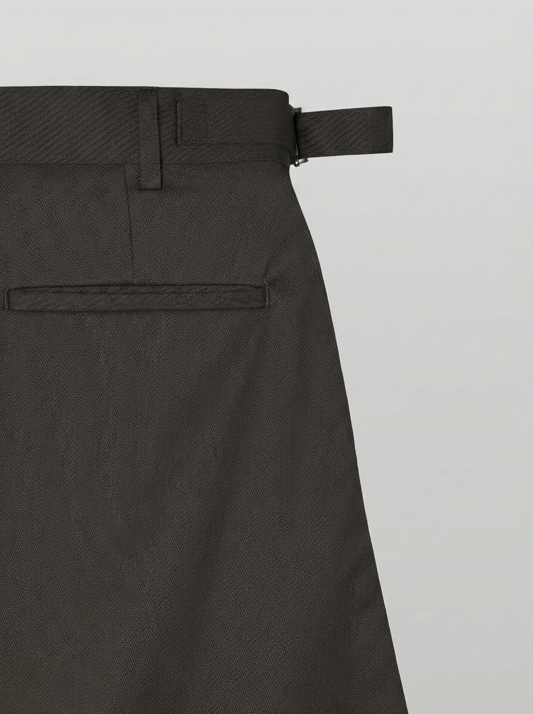 Side-Buckle Pleated Shorts