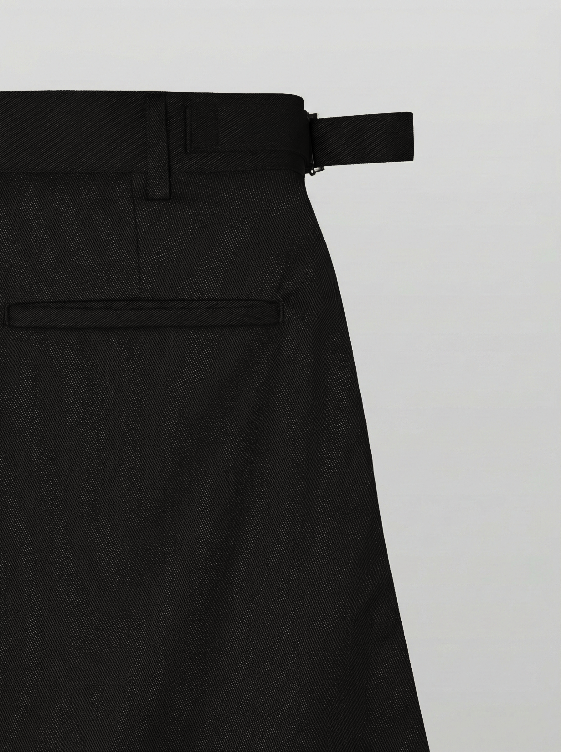 Side-Buckle Pleated Shorts