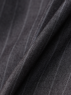 Striped Pleated Pants Charcoal front - cleanfit minimal - UNPROVEN