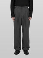 Pleated Pants Charcoal front - cleanfit minimal - UNPROVEN