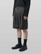 Pleated Shorts Charcoal front - cleanfit minimal - UNPROVEN
