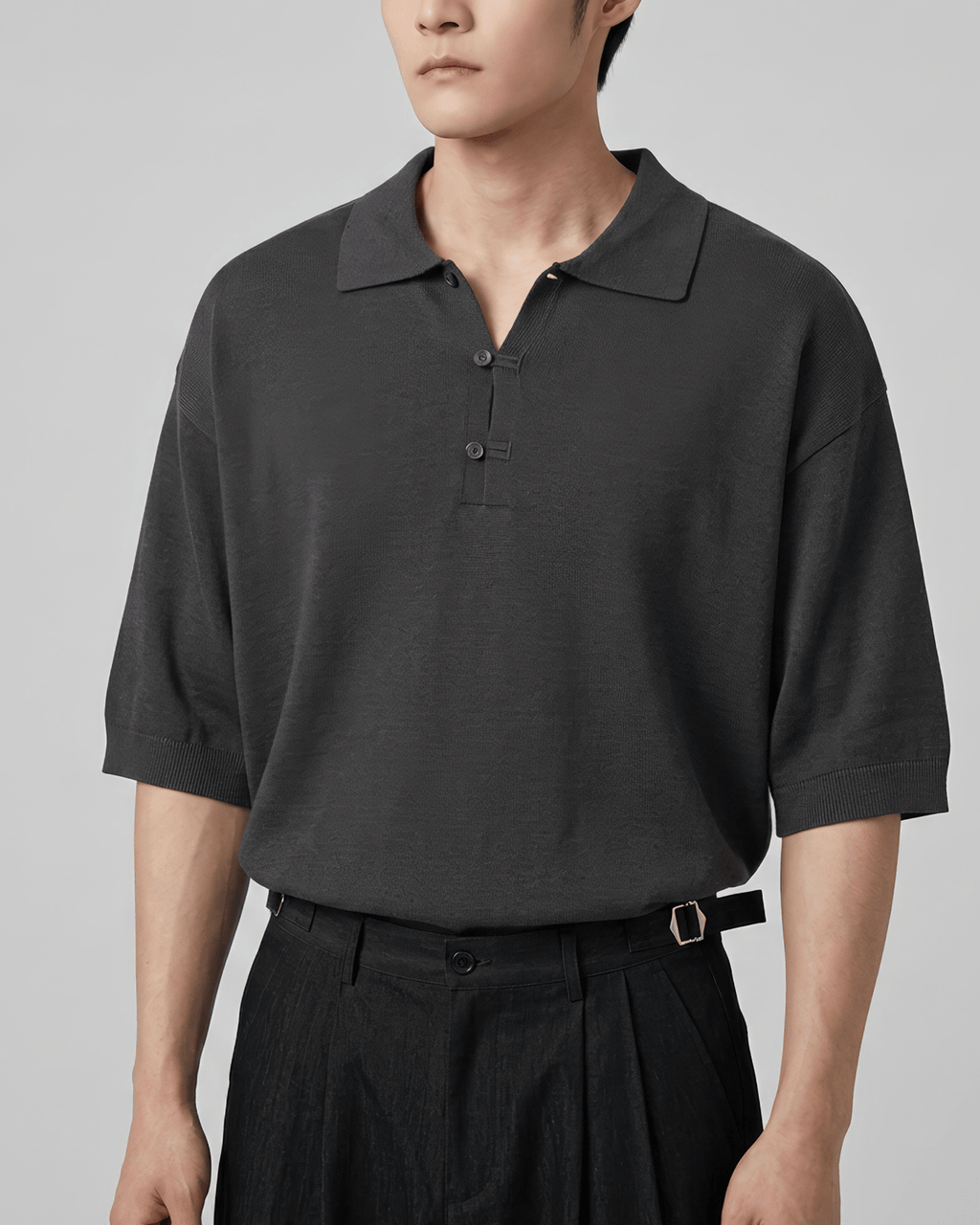 Oversized-Fit Skipper Knit Polo