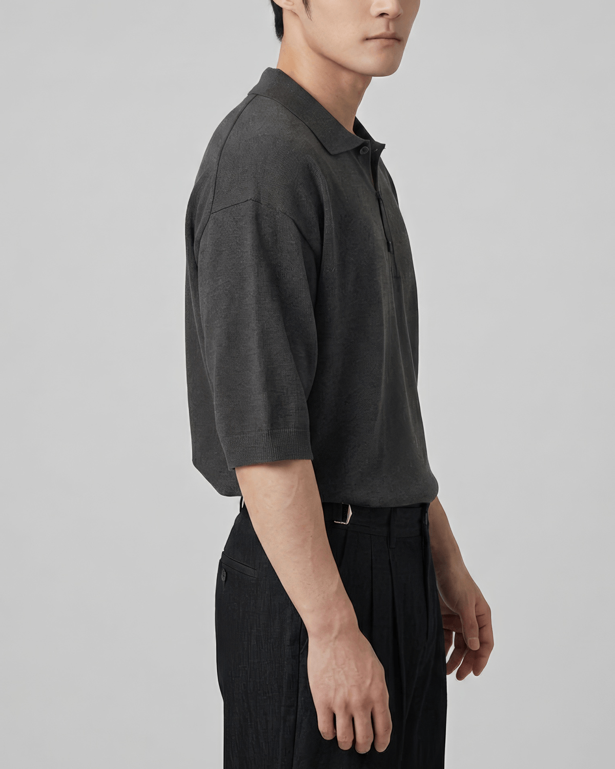 Oversized-Fit Skipper Knit Polo