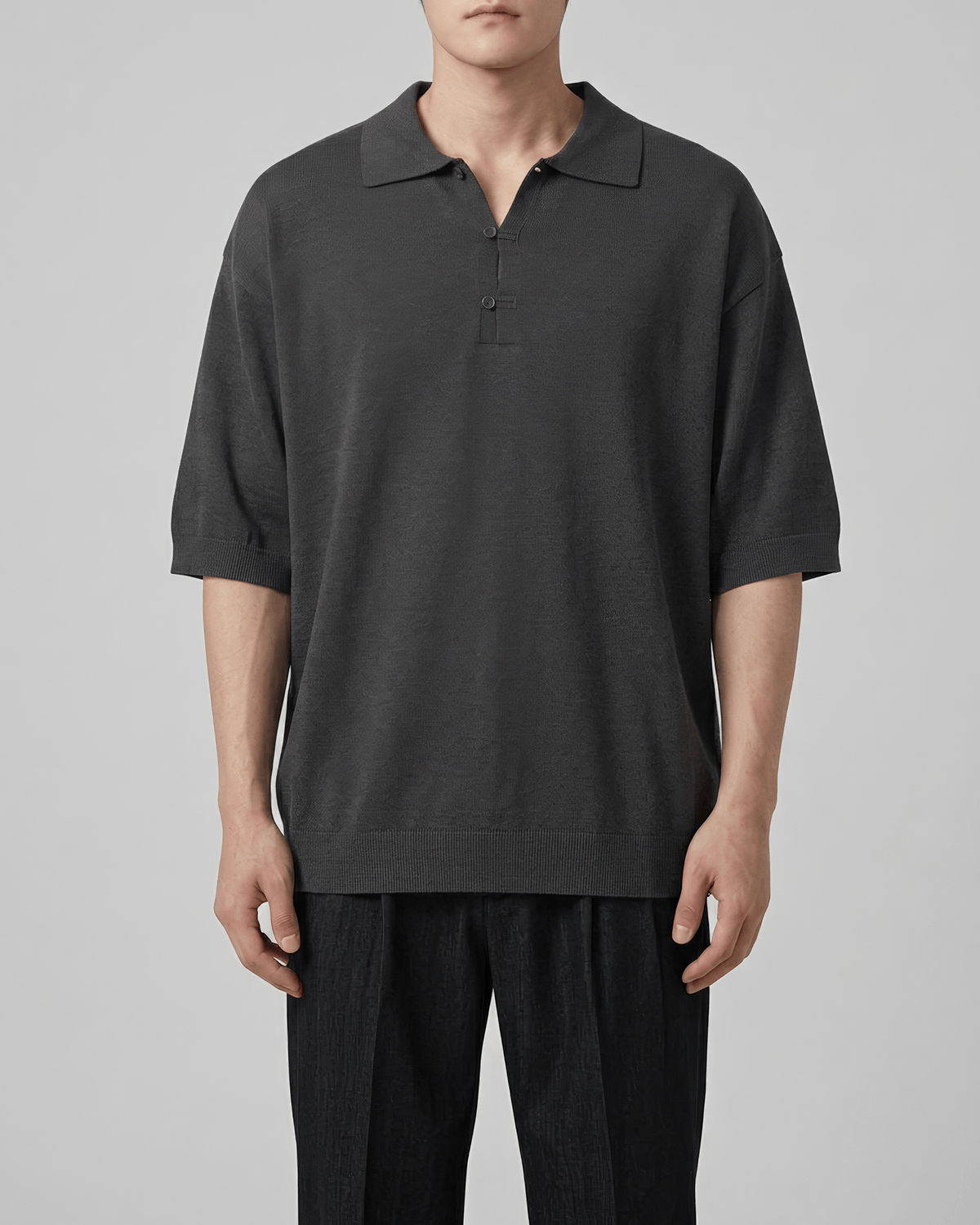 Oversized-Fit Skipper Knit Polo