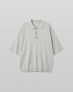 Oversized-Fit Skipper Knit Polo