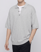 Oversized-Fit Skipper Knit Polo