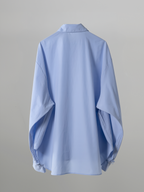 Volume Sleeve Shirt Light-Blue front - cleanfit minimal - UNPROVEN