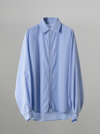 Volume Sleeve Shirt Light-Blue front - cleanfit minimal - UNPROVEN