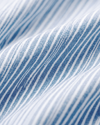 Skyblue Striped Cropped Shirt