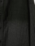 Check Pattern Shirt Black front - cleanfit minimal - UNPROVEN