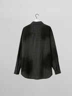 Check Pattern Shirt Black front - cleanfit minimal - UNPROVEN