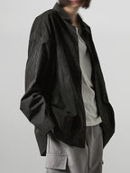 Check Pattern Shirt Black front - cleanfit minimal - UNPROVEN