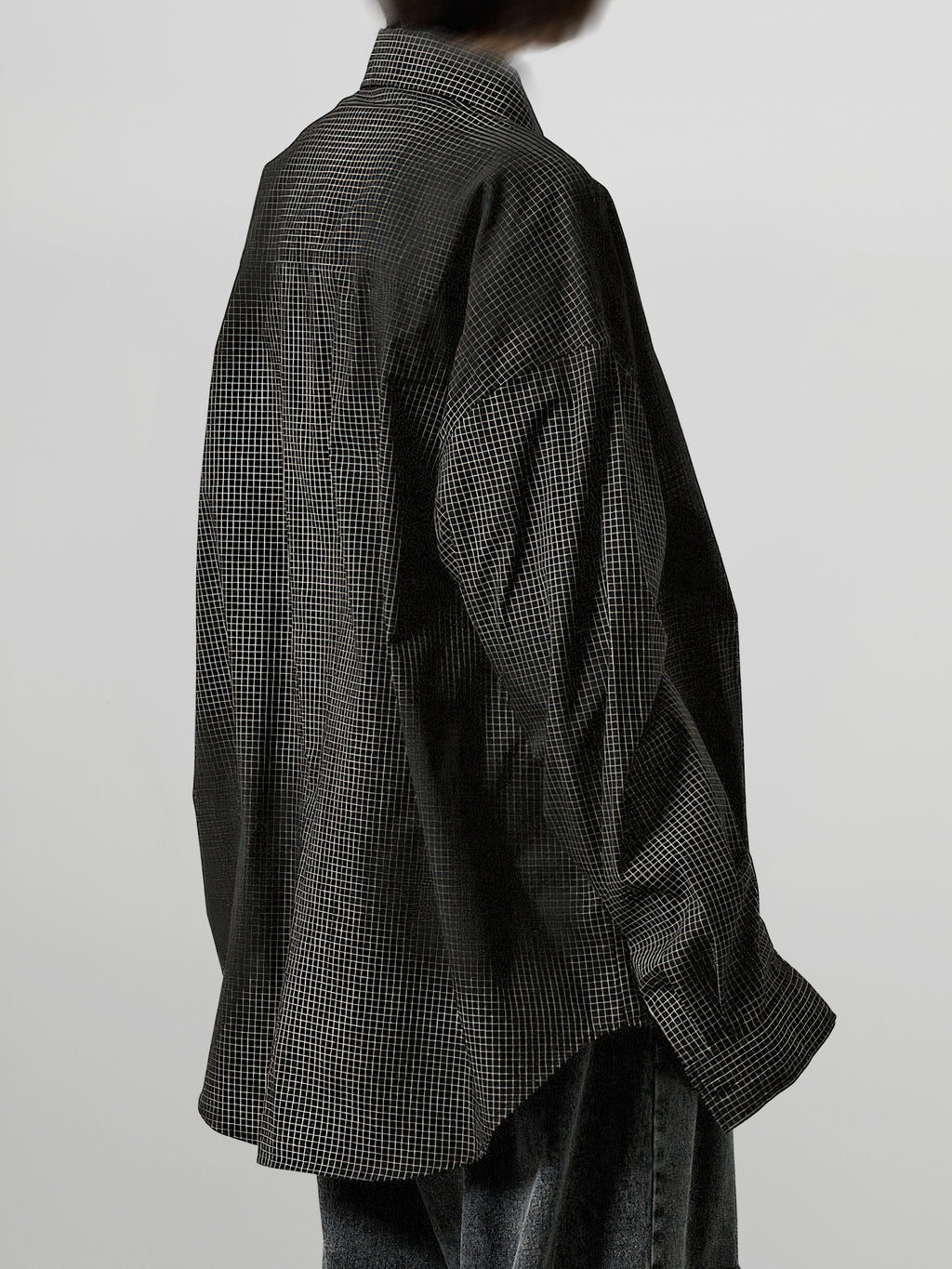 Spray-On Check Pattern Shirt