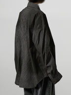 Check Pattern Shirt Black front - cleanfit minimal - UNPROVEN