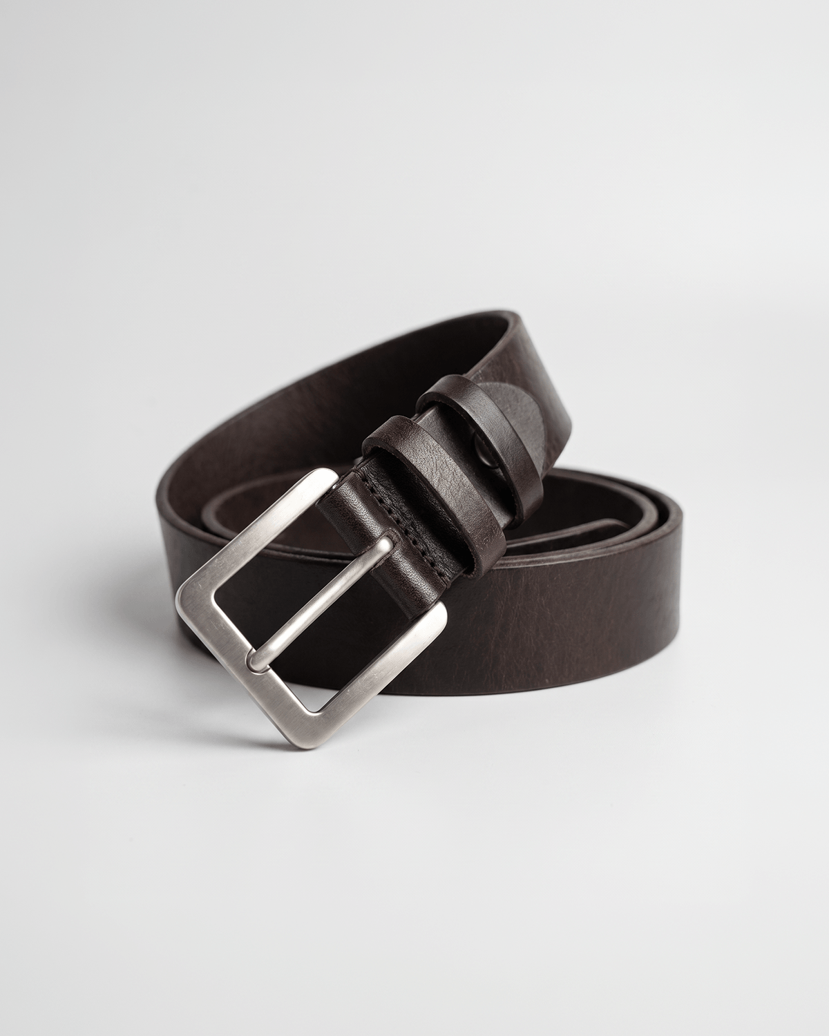 Square Buckle Leather Belt 30mm