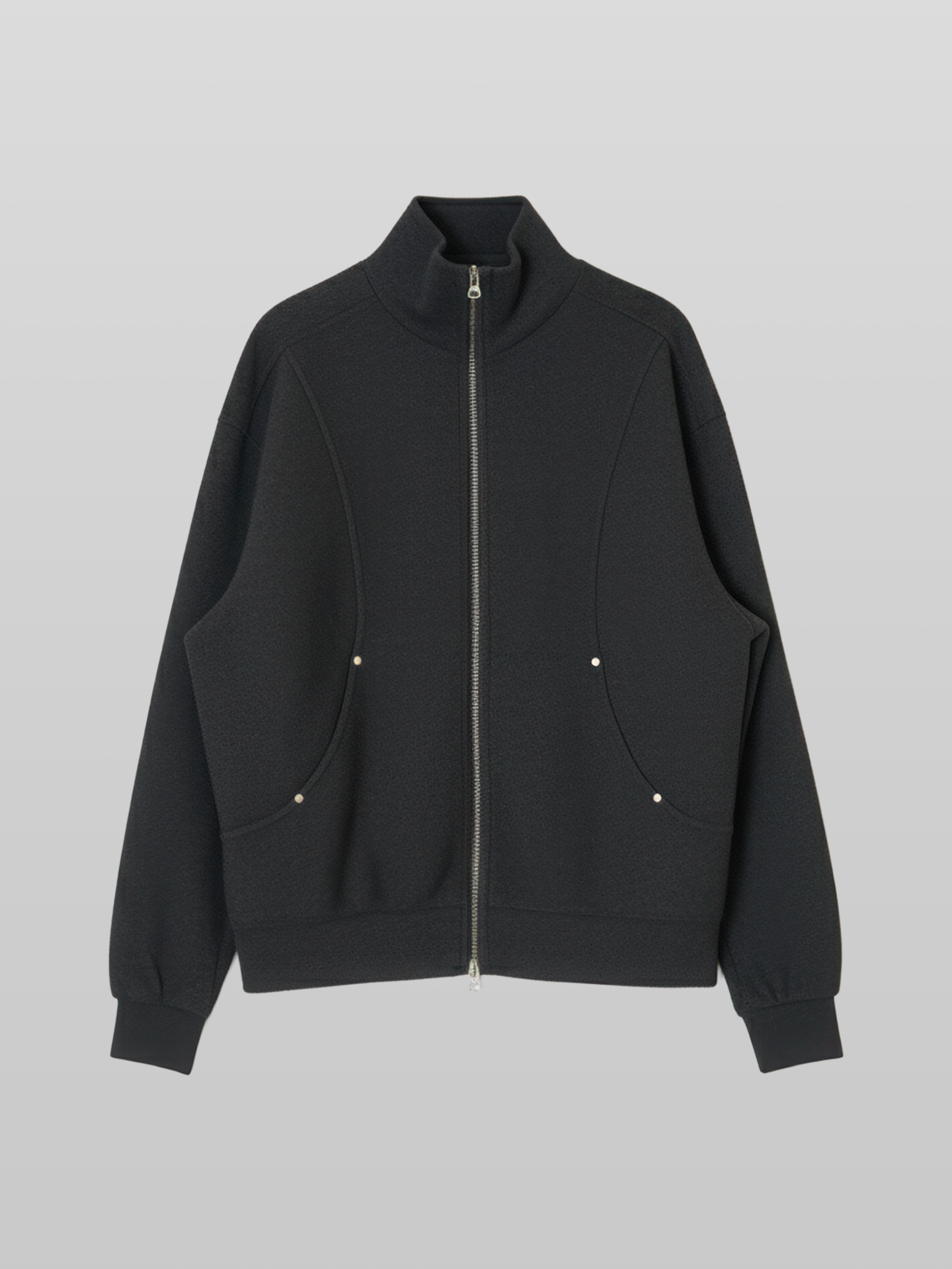 Stand Collar Knit Jacket