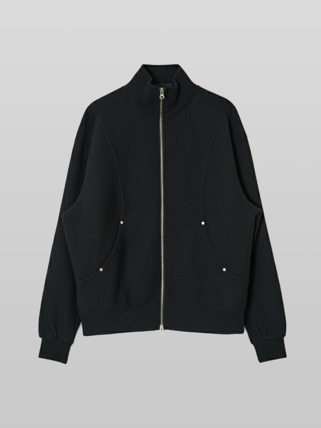 Stand Collar Knit Jacket