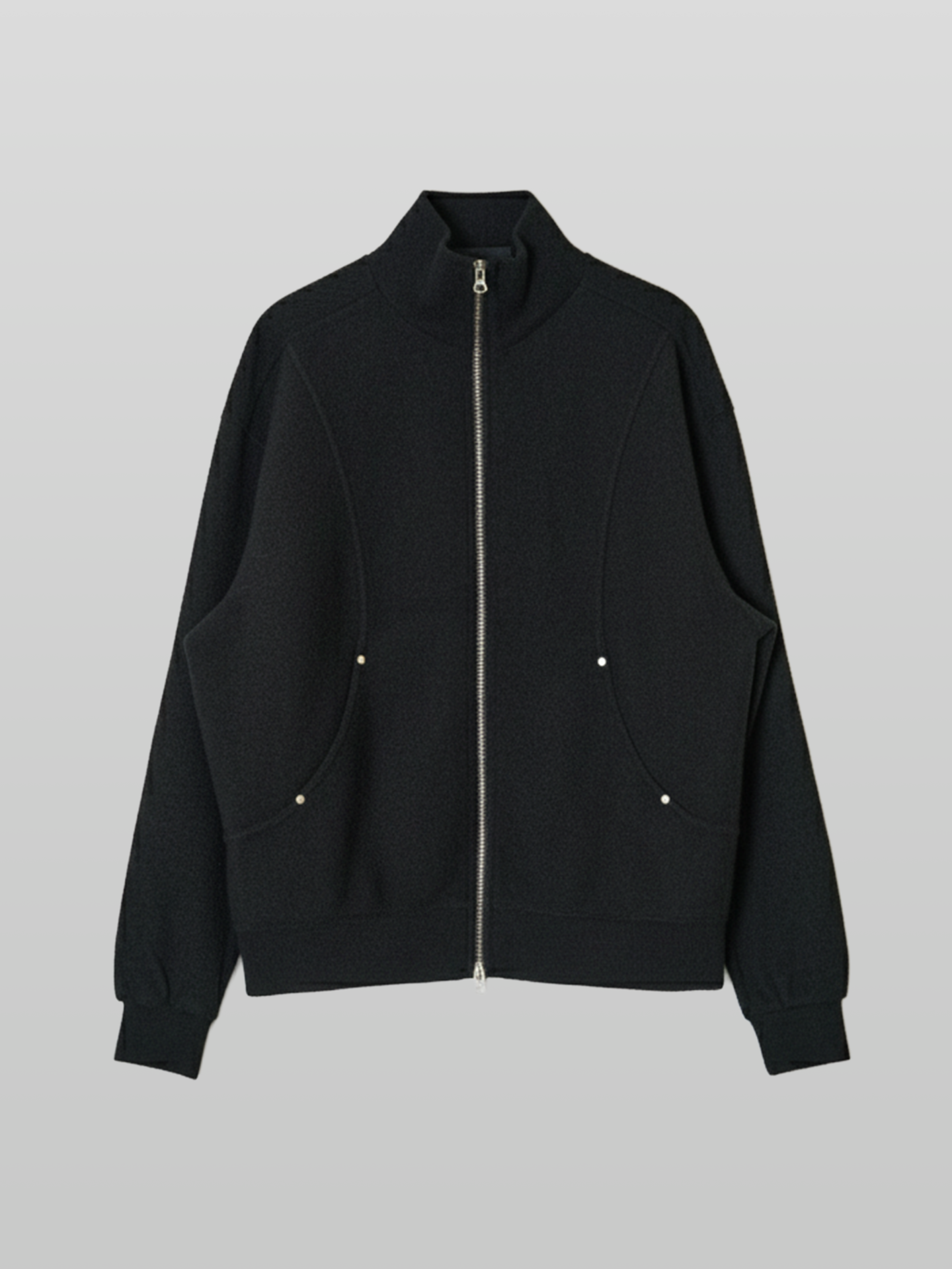 Stand Collar Knit Jacket