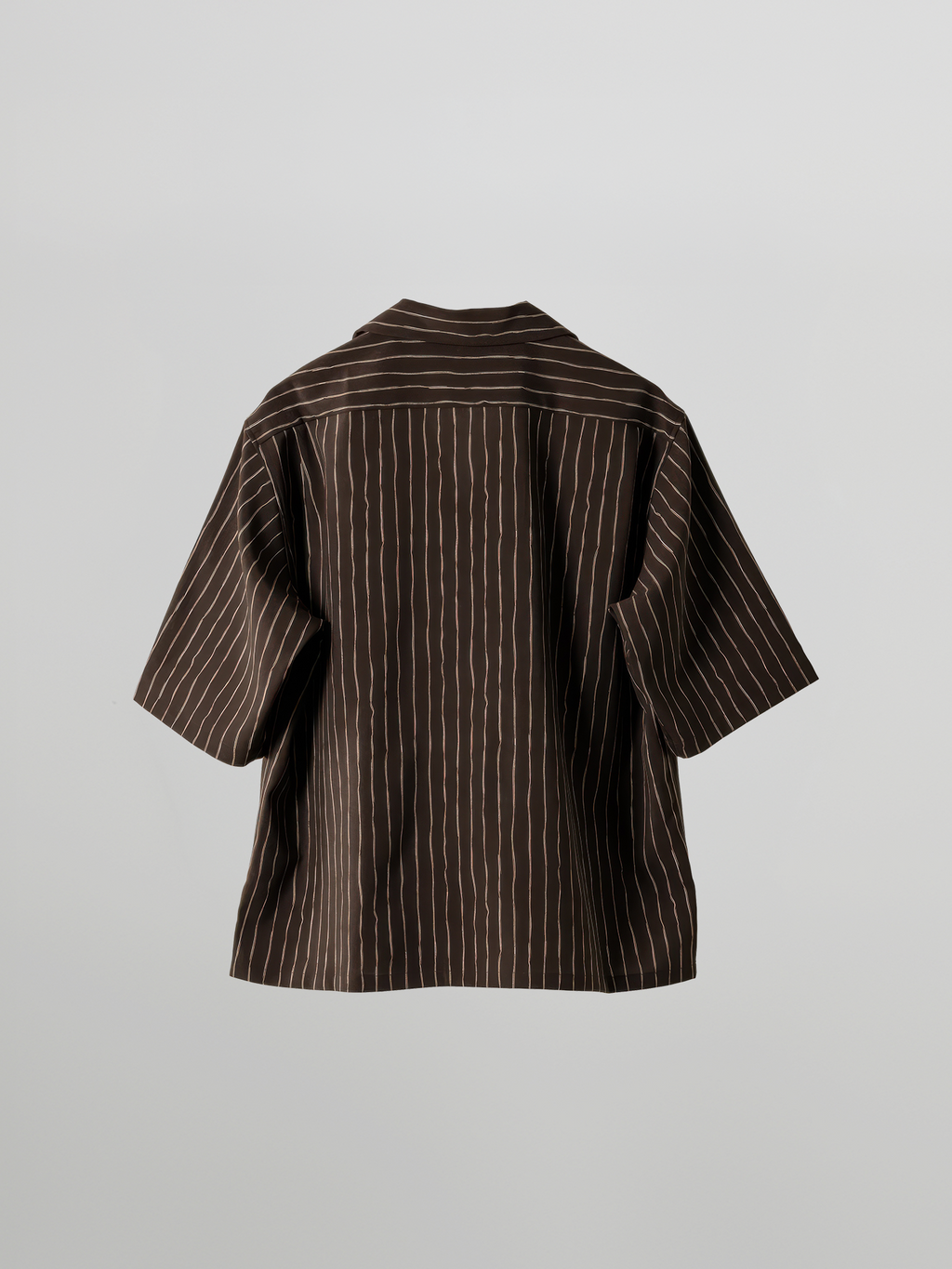 Striped Open Collar Shirt