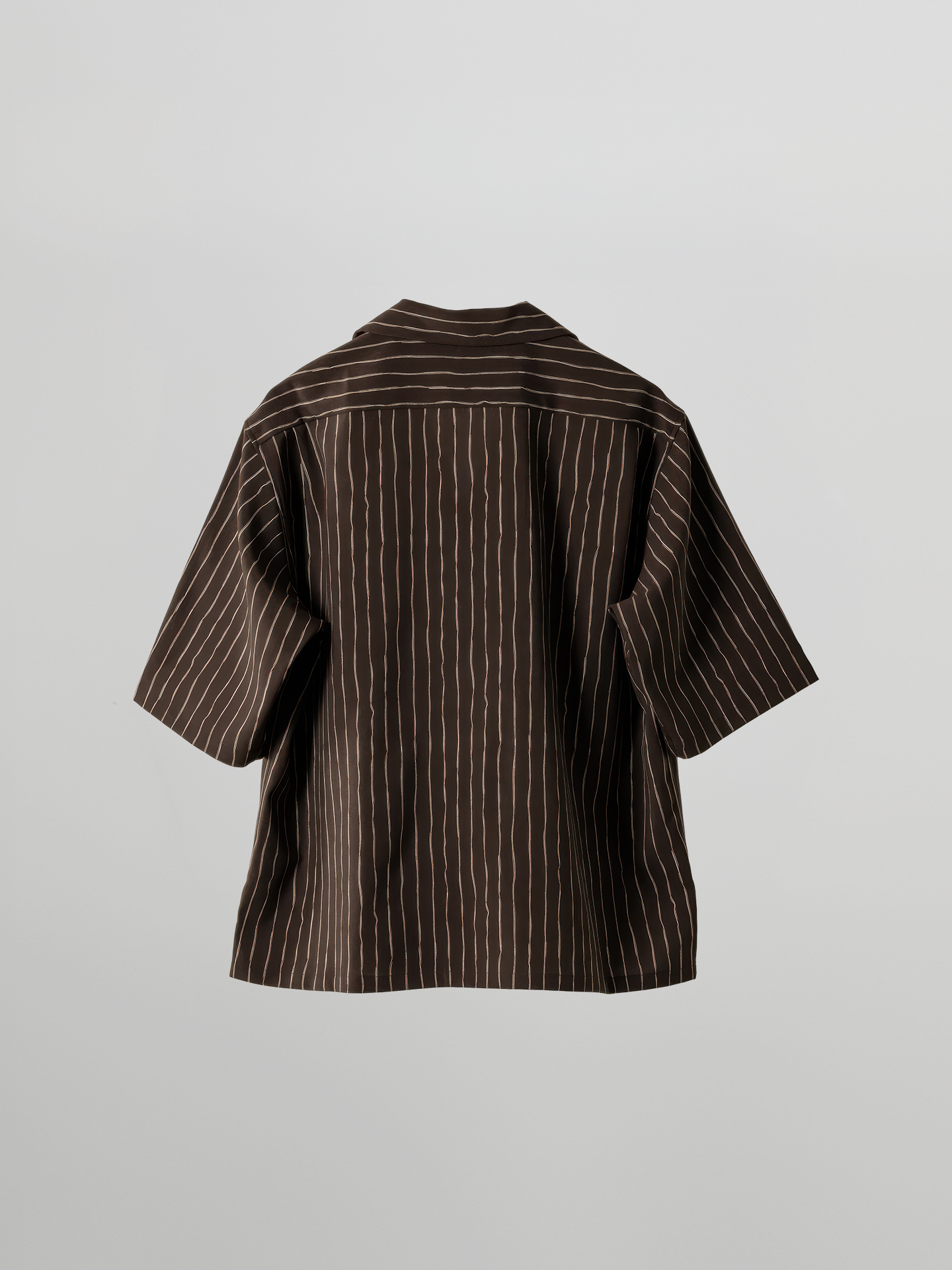 Striped Open Collar Shirt