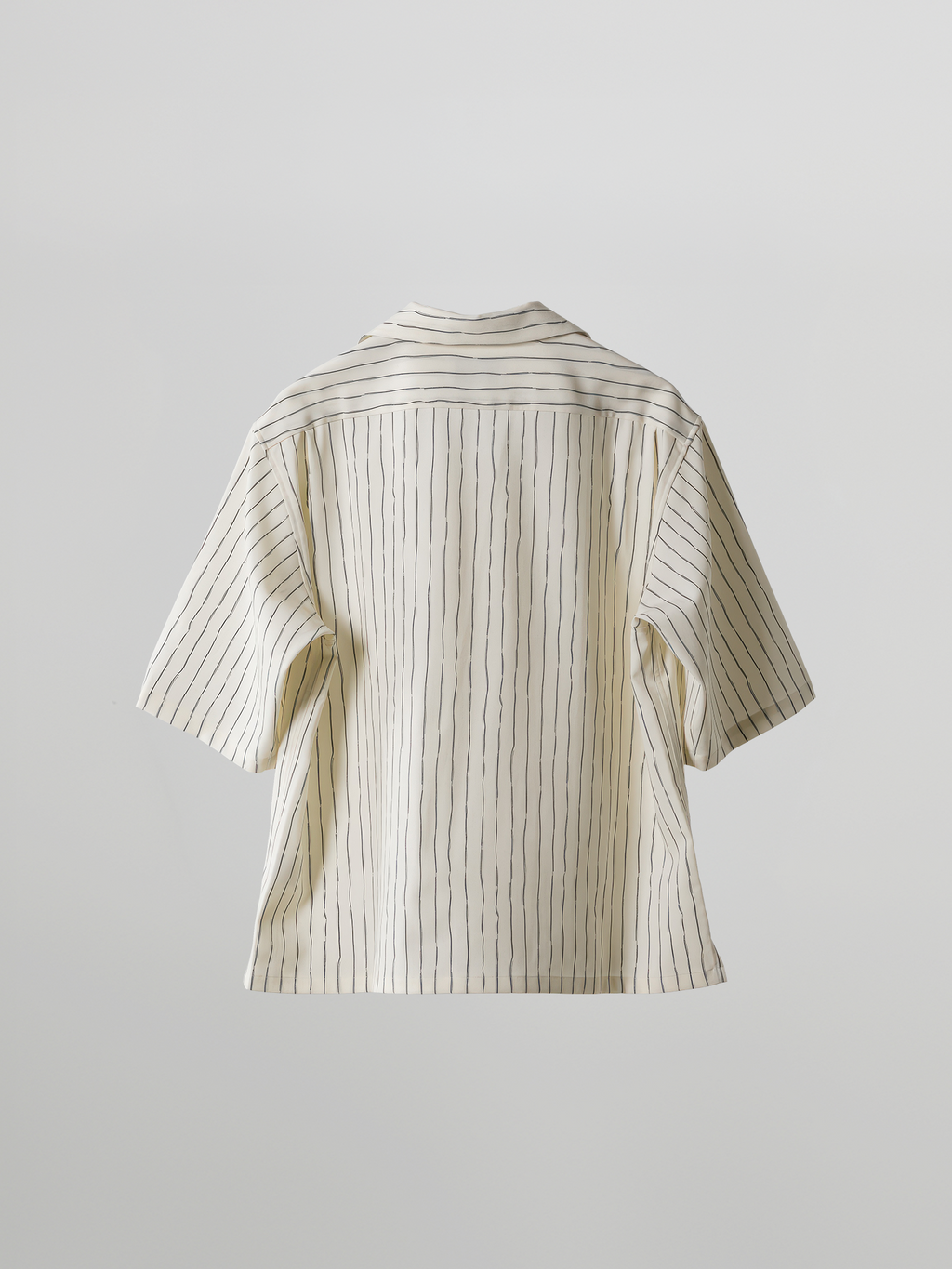 Striped Open Collar Shirt