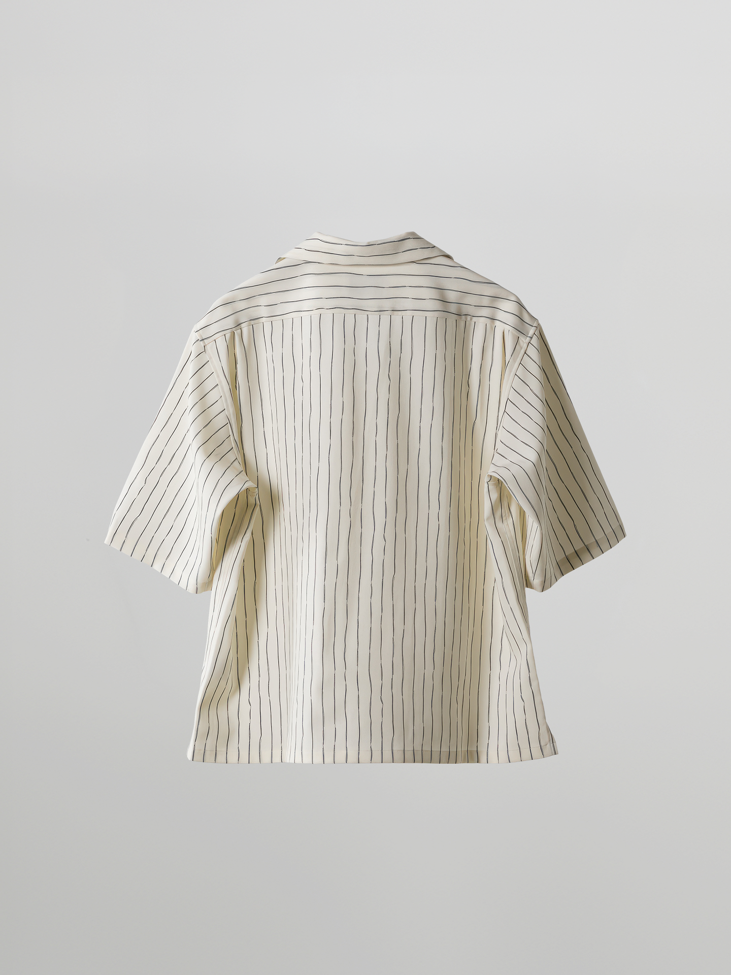 Striped Open Collar Shirt