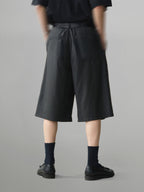 Striped Wide Shorts – Back view | relaxed shorts / wide-leg shorts | UNPROVEN