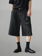 Striped Wide Shorts – Detail | relaxed shorts / wide-leg shorts | UNPROVEN