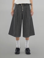 Wide Denim Shorts Gray-1 front - cleanfit minimal - UNPROVEN