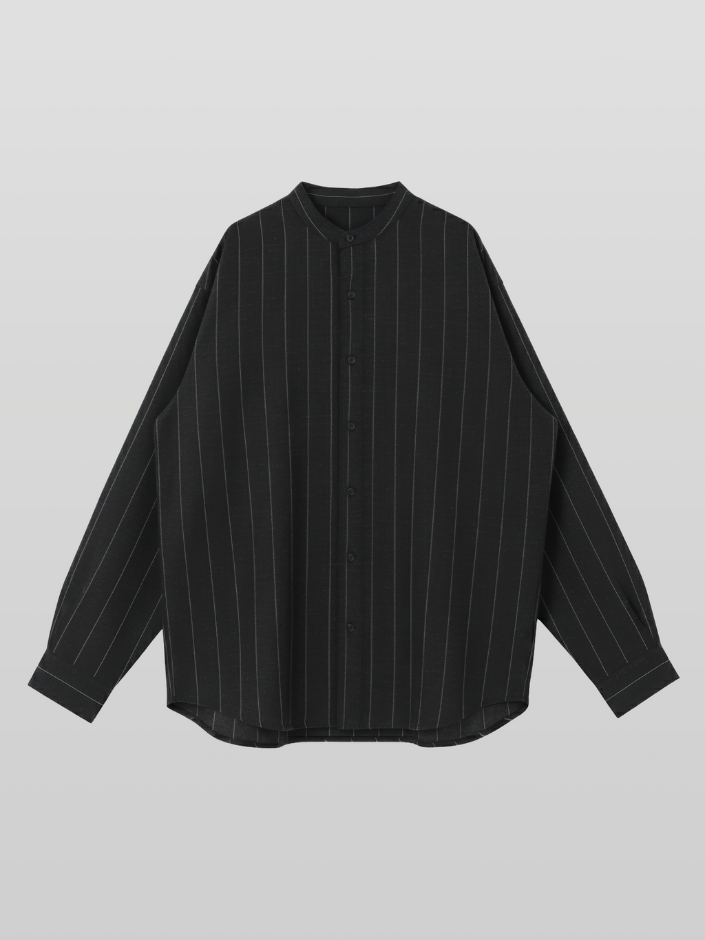 Striped Collarless Shirt