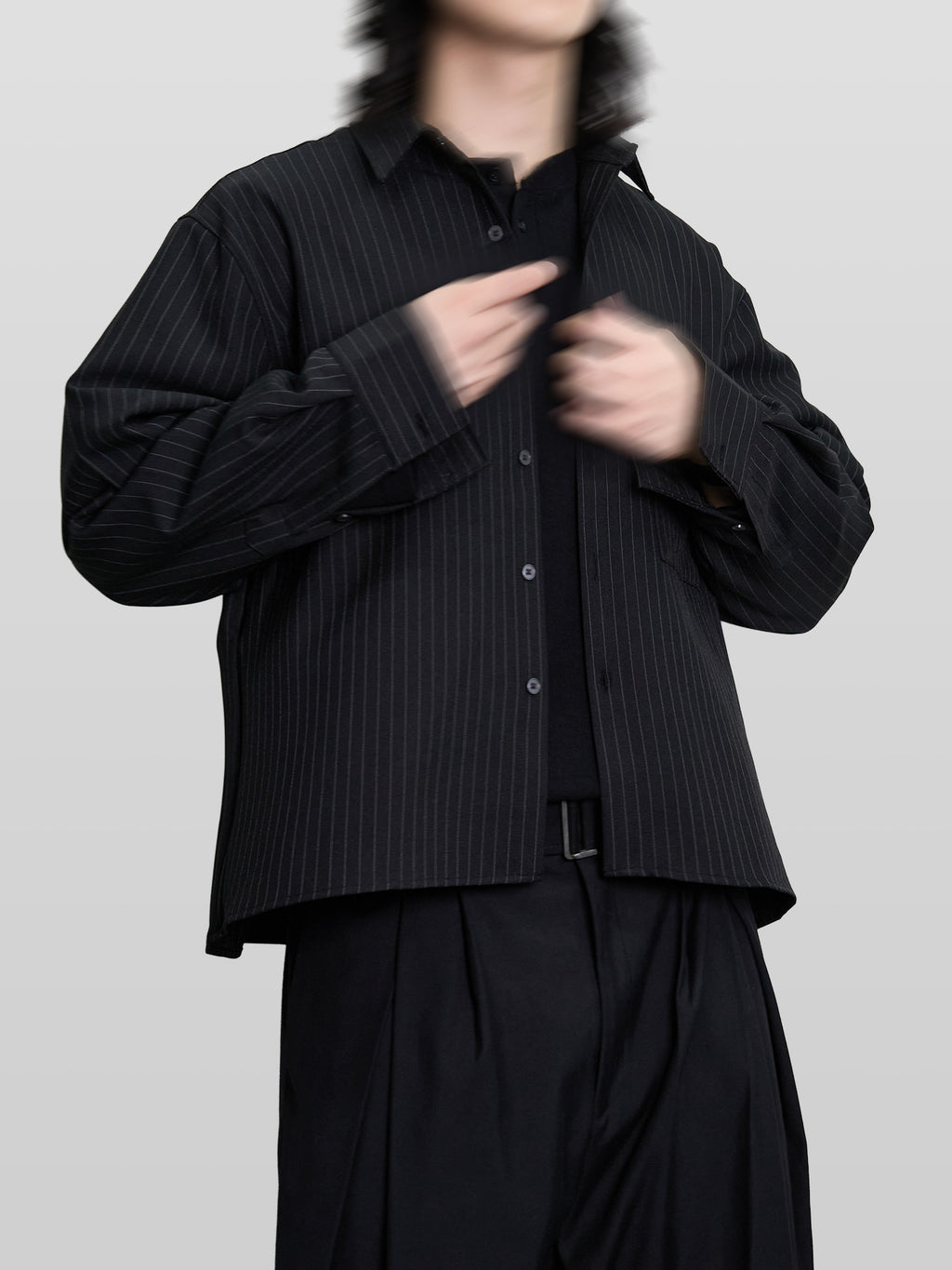 Striped Cropped Shirt