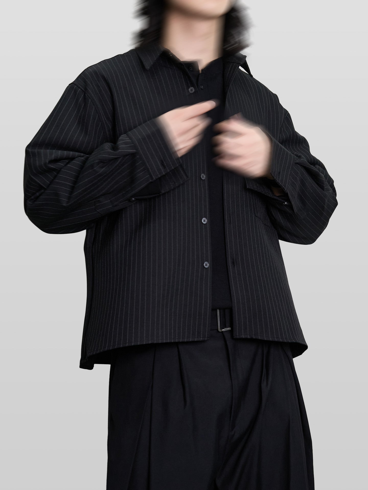 Striped Cropped Shirt