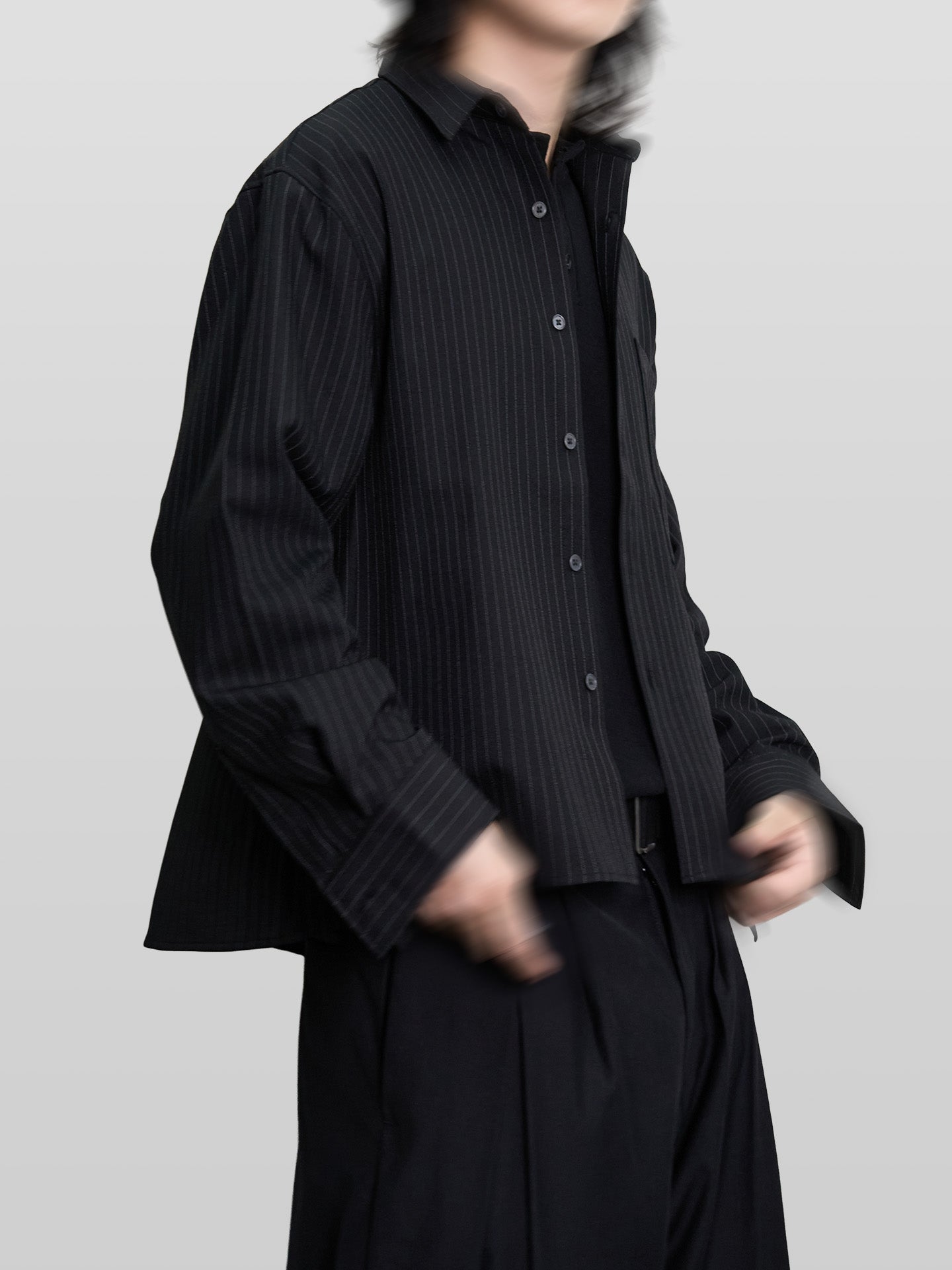 Striped Cropped Shirt