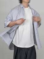 Short Sleeve Shirt Light-Blue – Front view | clean essentials / minimalist | UNPROVEN