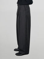 Wide Balloon Pants Charcoal front - cleanfit minimal - UNPROVEN