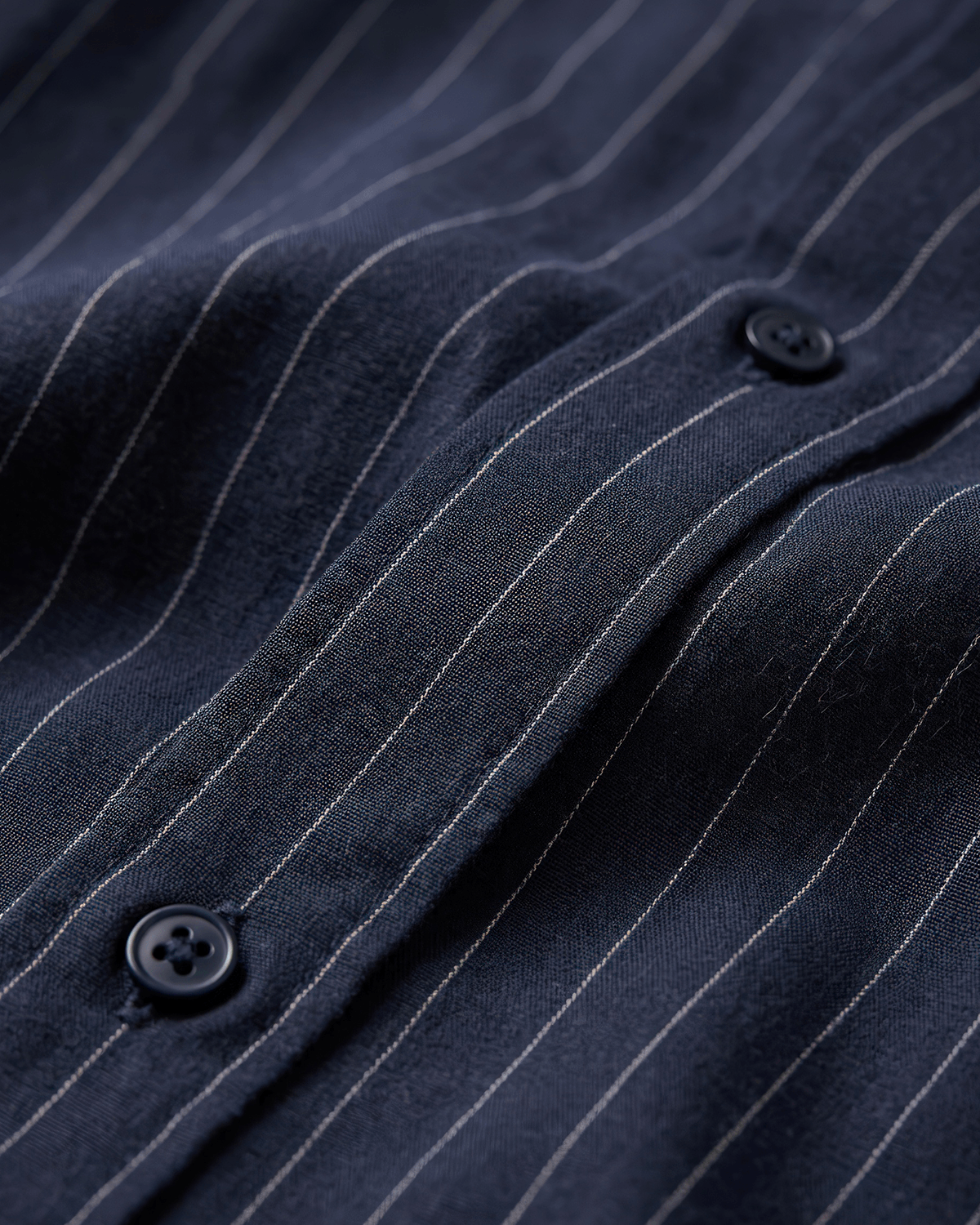 Loose-Fit Striped Shirt Black