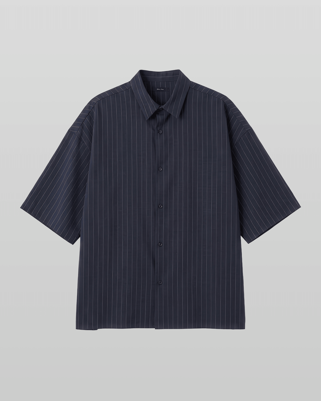 Loose-Fit Striped Shirt Navy