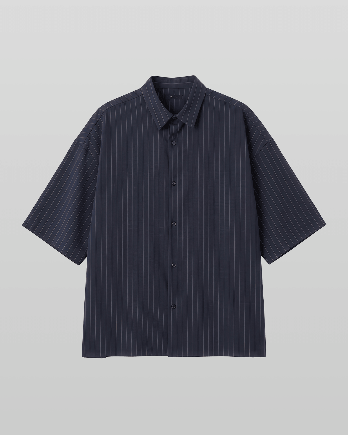 Loose-Fit Striped Shirt Navy