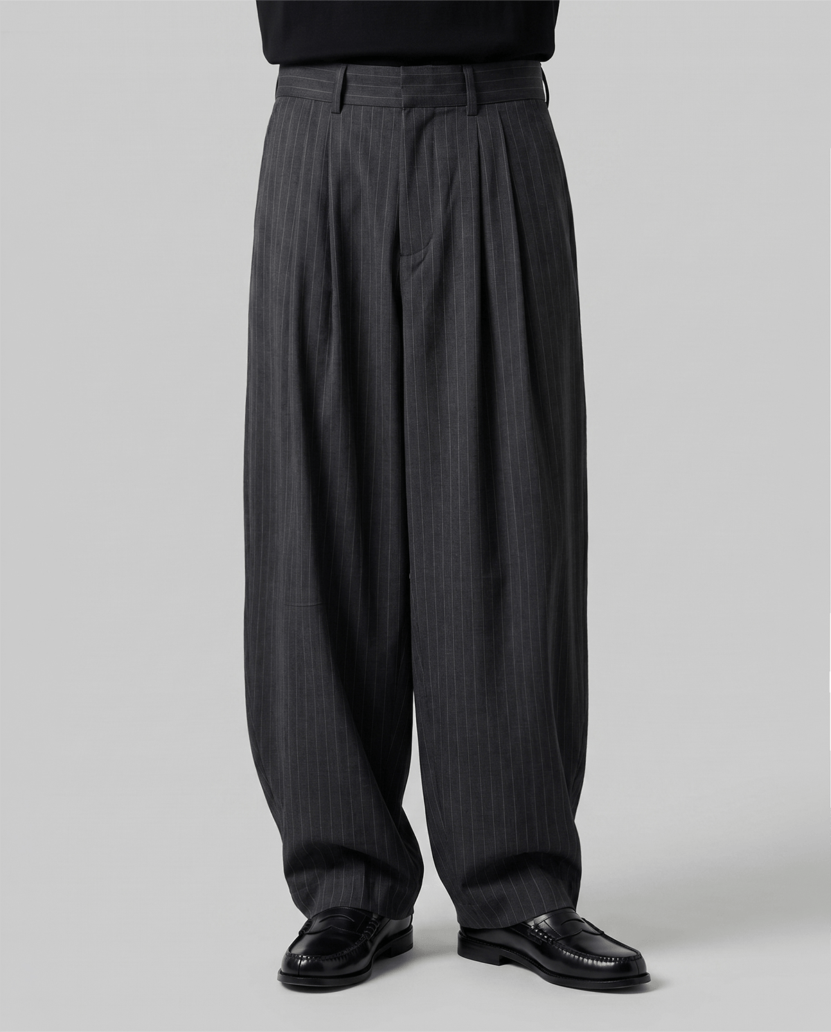 Striped Wide Balloon Pants