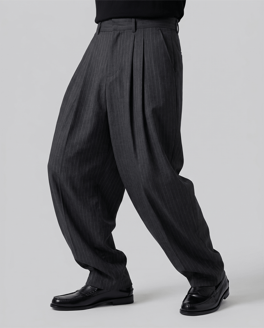Striped Wide Balloon Pants