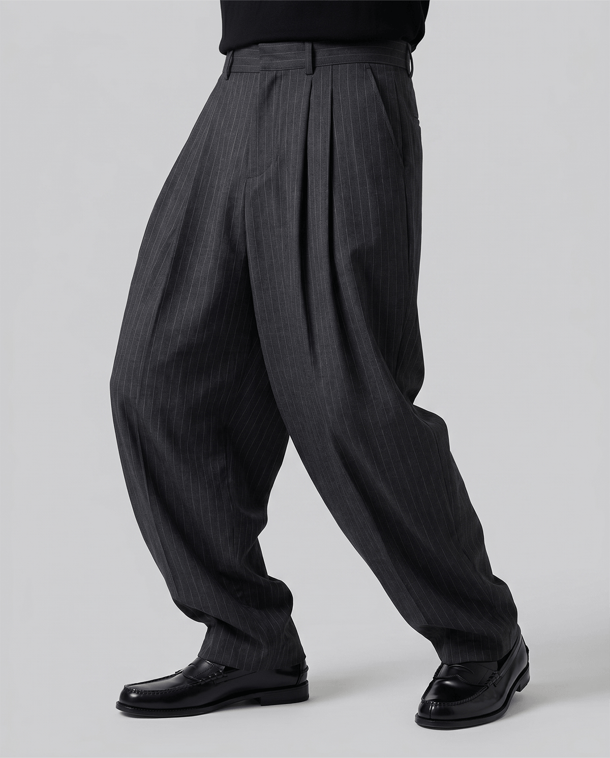 Striped Wide Balloon Pants