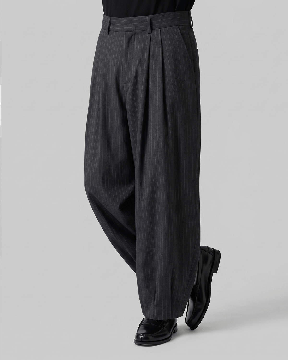 Striped Wide Balloon Pants